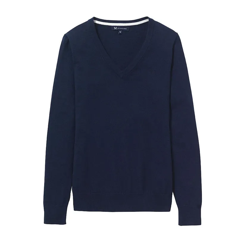 2018 Crew Foxy V Neck in Blue