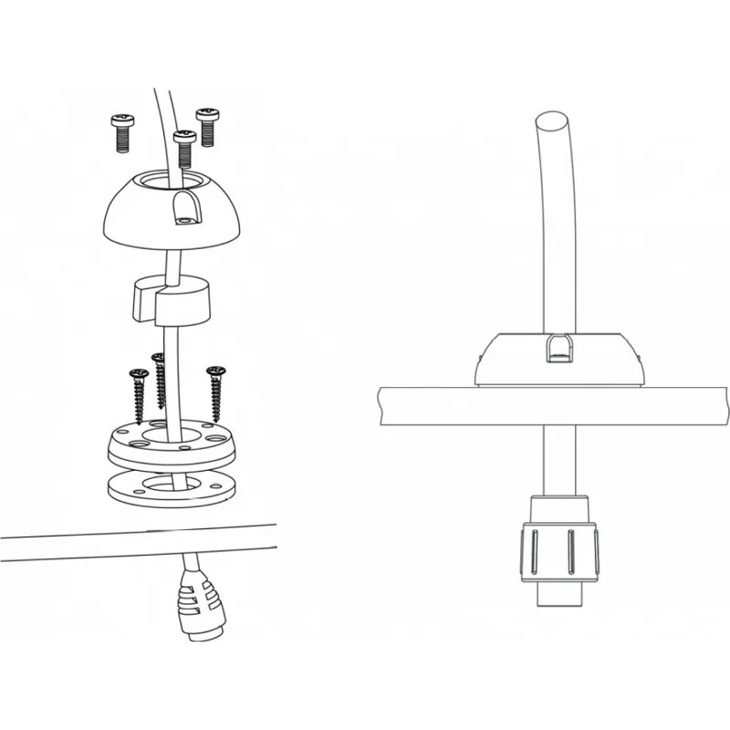 Scanstrut DS21B-P-BLK Black Plastic Vertical Cable Seal 9-14mm-1