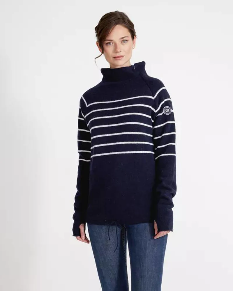 Holebrook Martina Windproof Jumper Navy/Multi-3