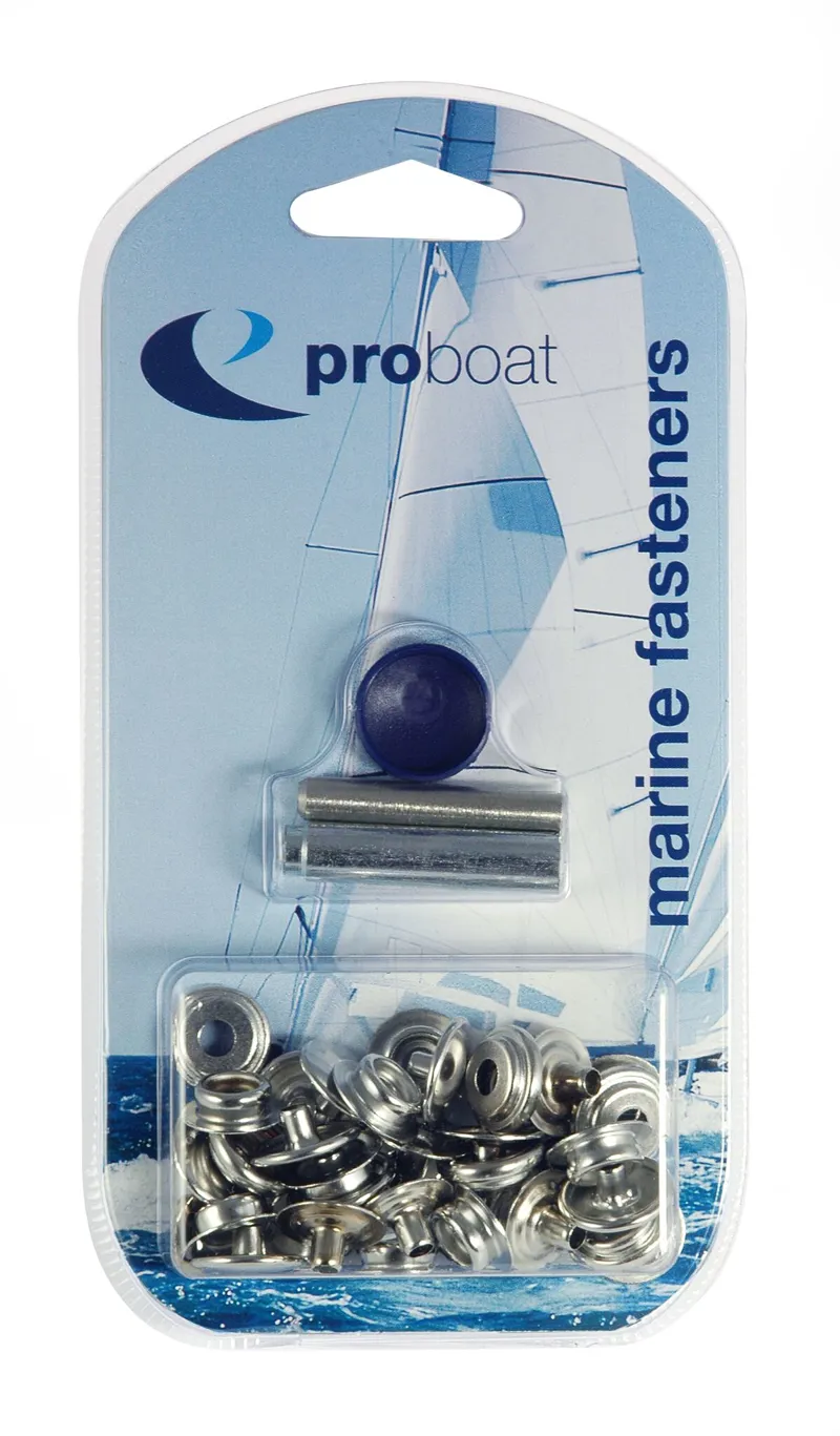 Stainless Steel Press Stud Kit Cloth to Cloth - 10 Pack