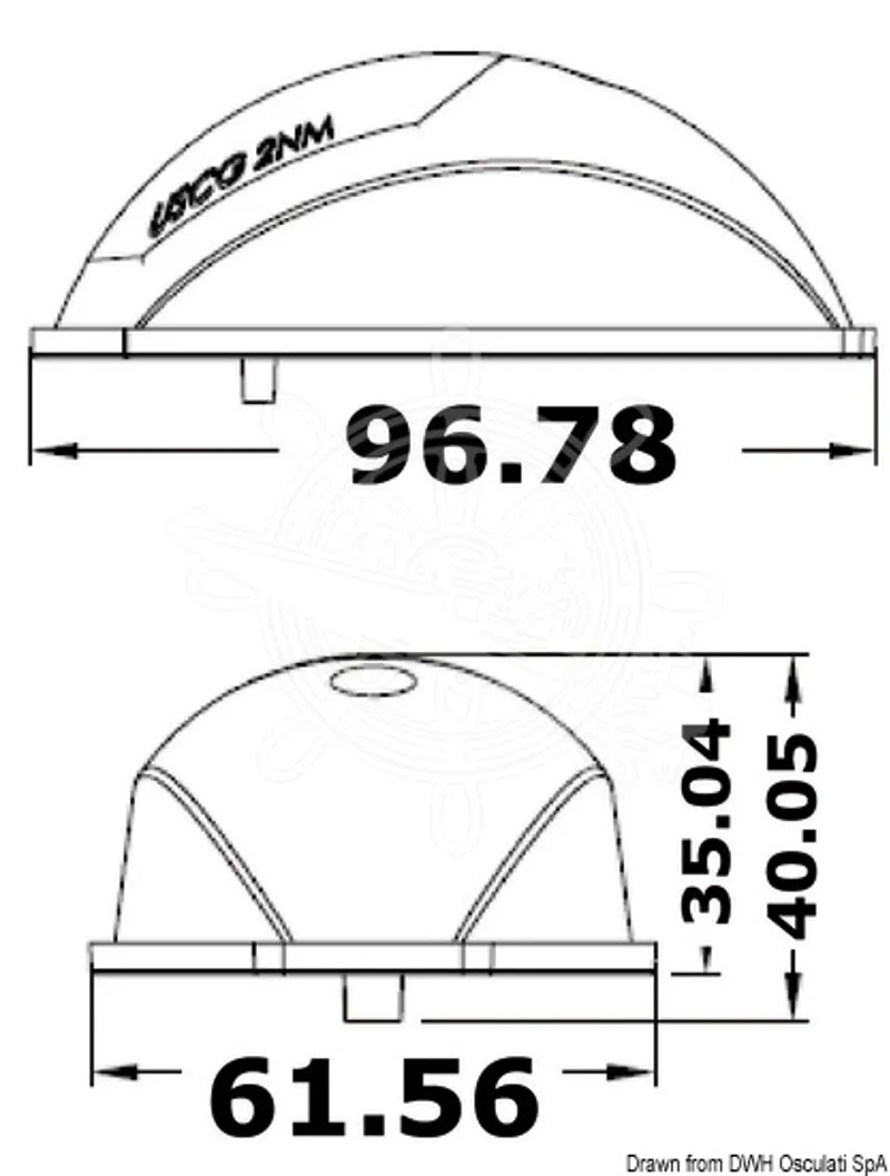 Osculati Port and Starboard LED Navigation Lights in White-1