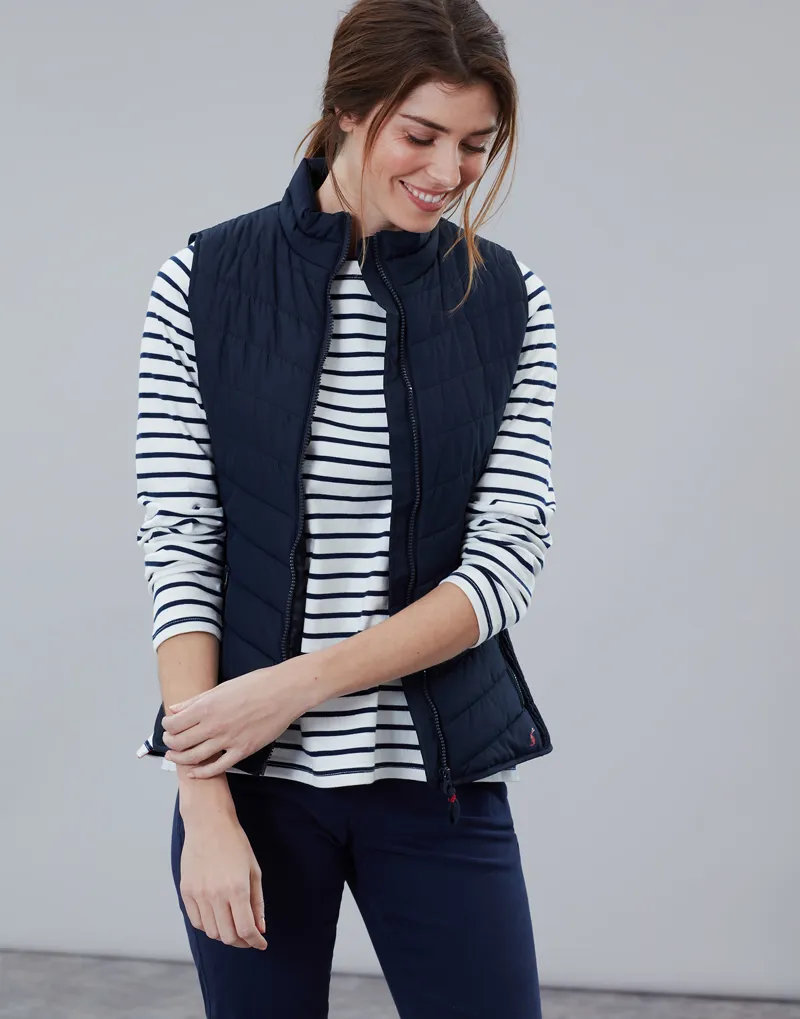 Joules Womens Fallow Padded Gilet in Navy-1