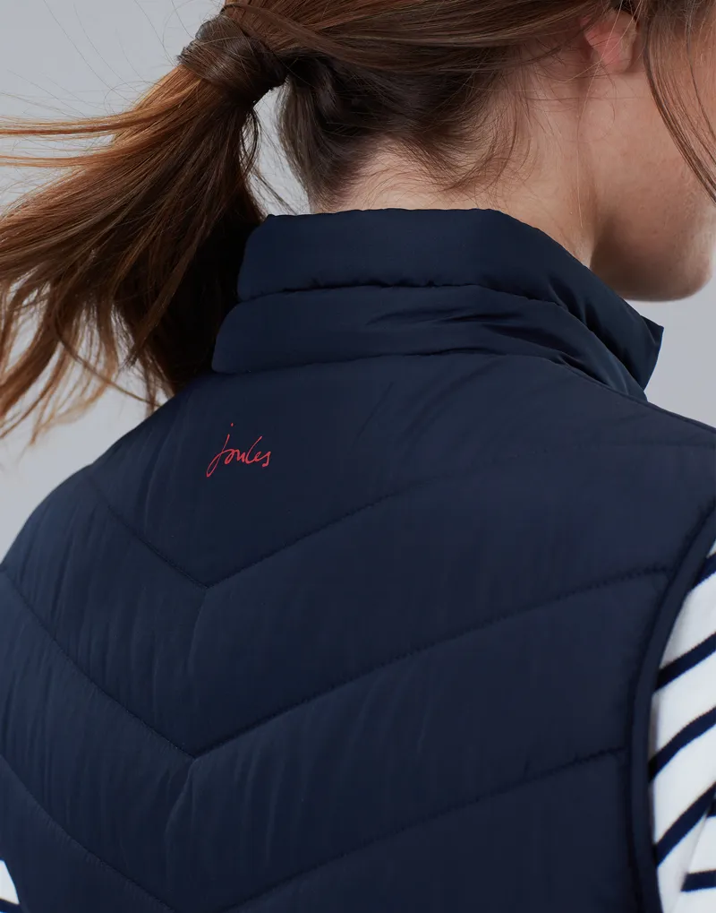 Joules Womens Fallow Padded Gilet in Navy-2