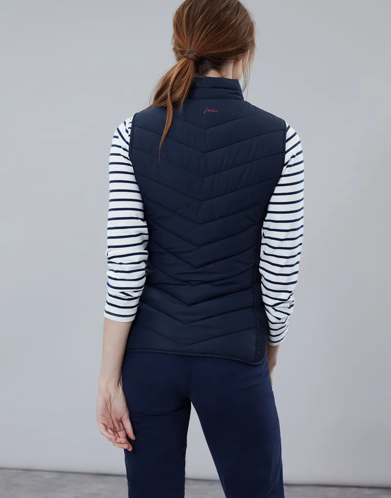 Joules Womens Fallow Padded Gilet in Navy-3