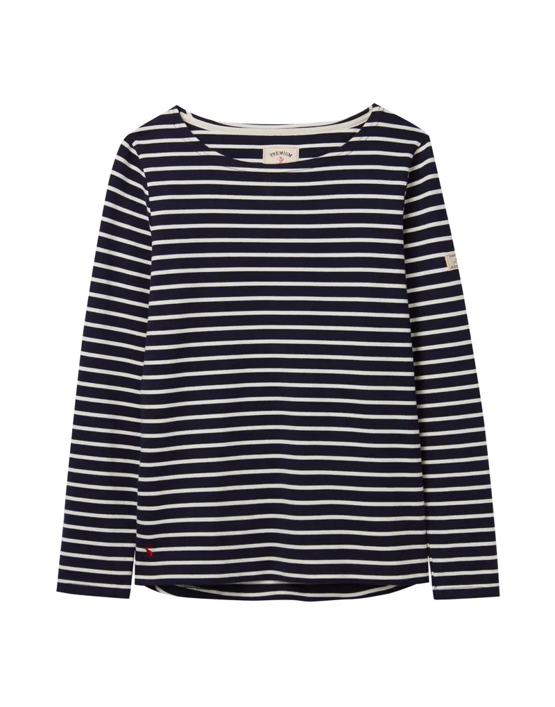 Joules Womens Harbour Jersey in Navy Cream Stripe