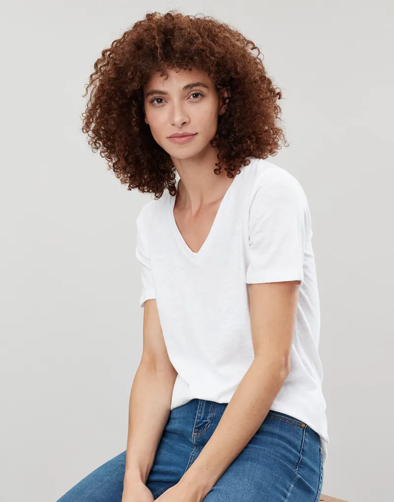 Joules Celina Top in Bright White-4