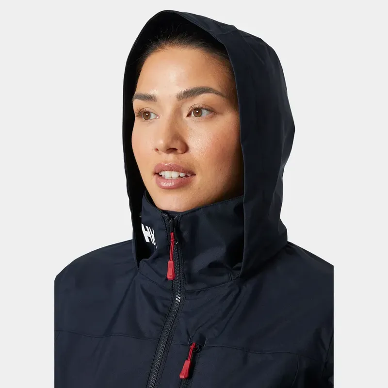 Helly Hansen Womens Crew Hooded Midlayer Jacket in Navy-1