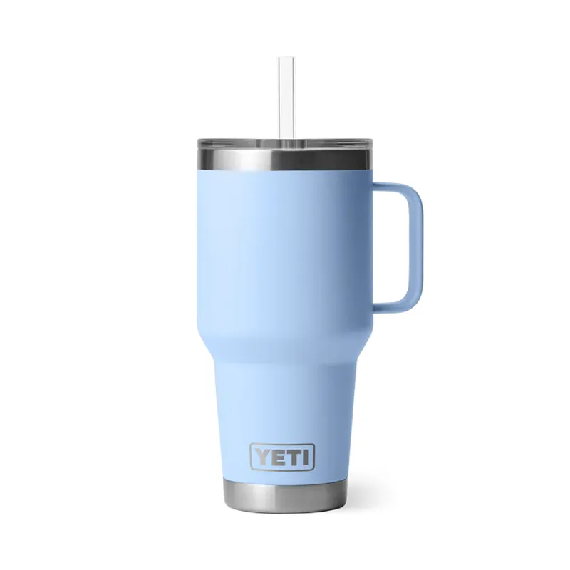 Yeti Rambler 35oz Straw Mug Big Sky Blue