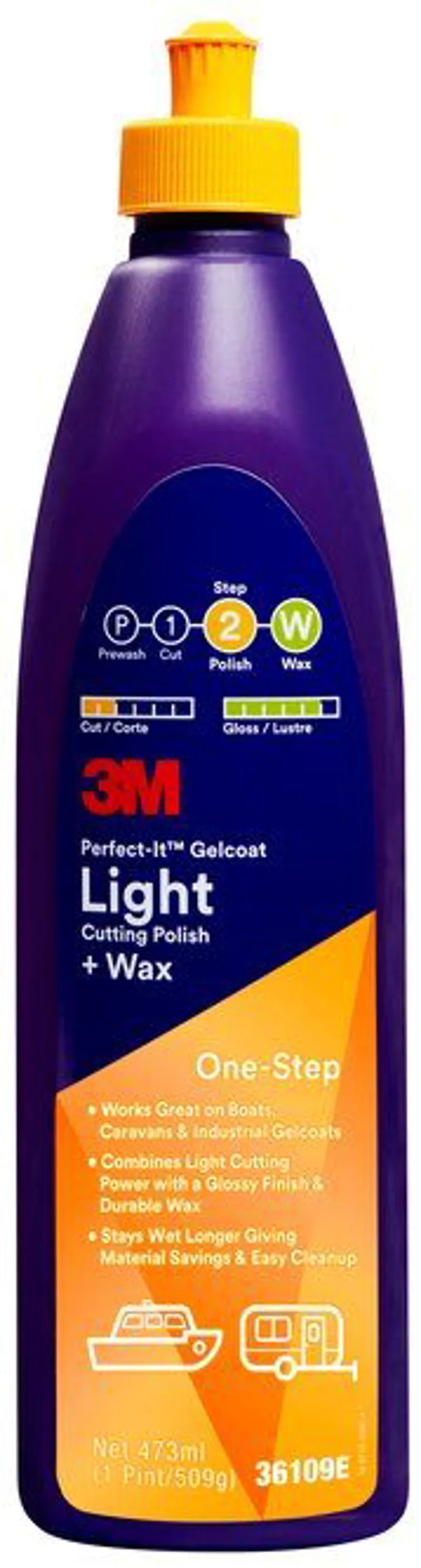 3M Perfect-It Gelcoat Light Cutting Polish and Wax - 473ml