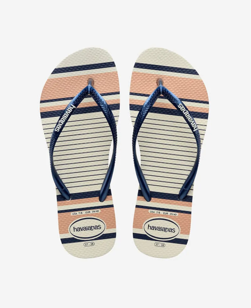 Havaianas Slim Nautical White Navy Blue Flip Flop-3