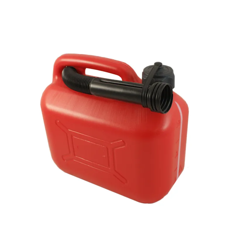 Plastic Red Fuel Can with Spout - 5 Litre