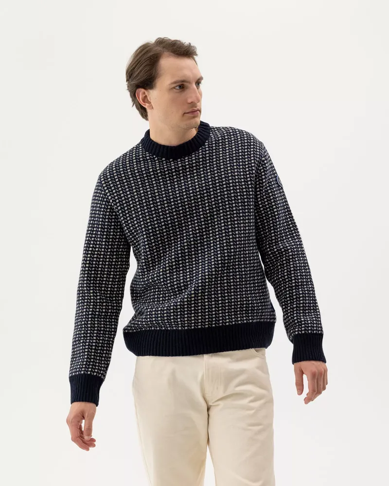 Holebrook Hilmer Crew Windproof Navy/Sand-1