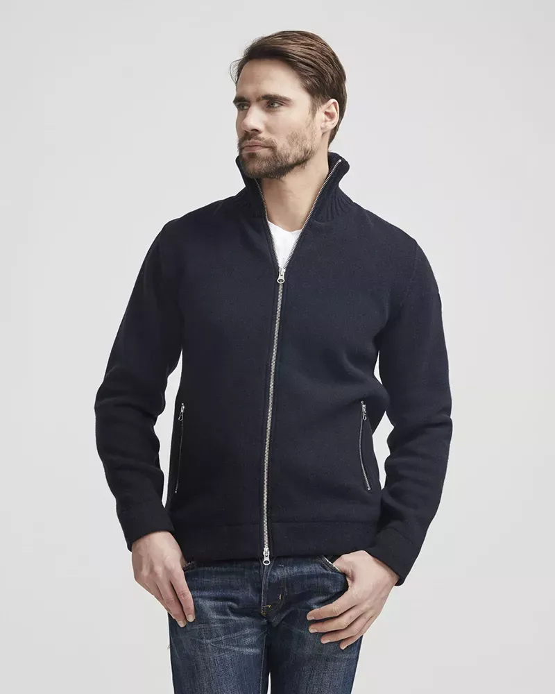 Holebrook Mans Zip Windproof Navy-1