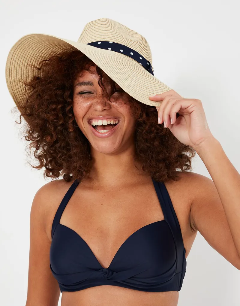 Joules Wide Brim Hat Natural