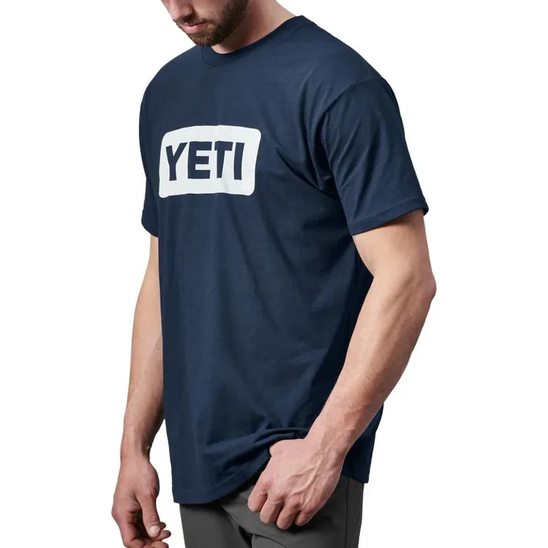 Yeti Logo T Shirt Navy-1