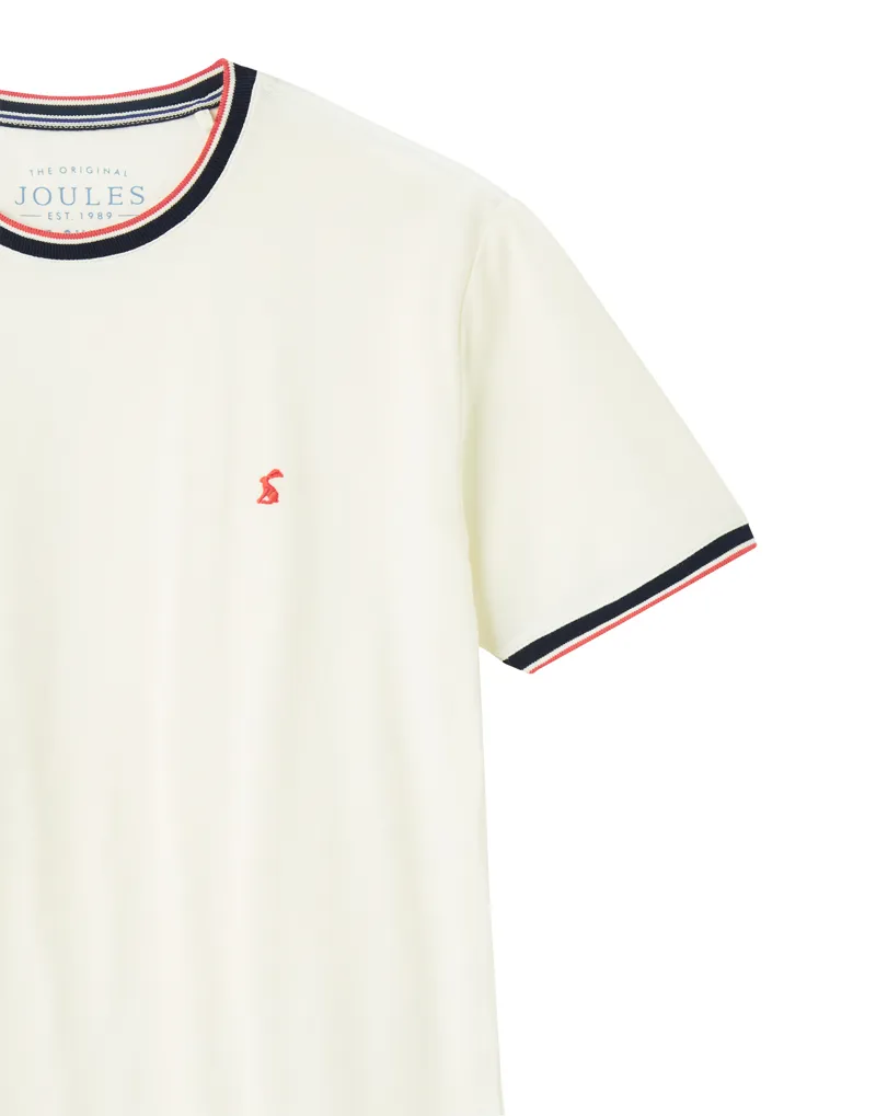 Joules Light Pique Tee White-2