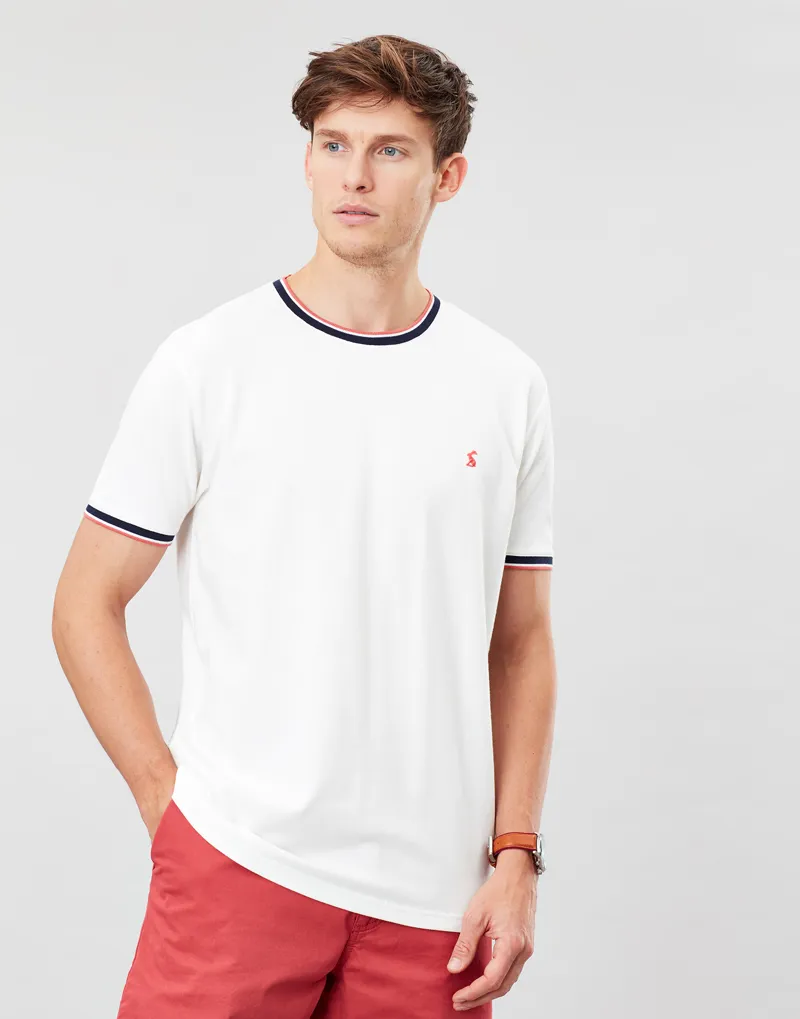 Joules Light Pique Tee White-3