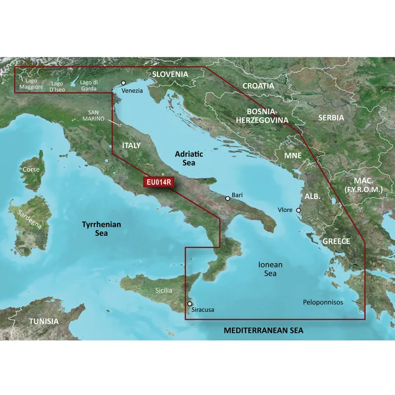 Garmin BlueChart g2 Vision HD Italy, Adriatic Sea VEU014R