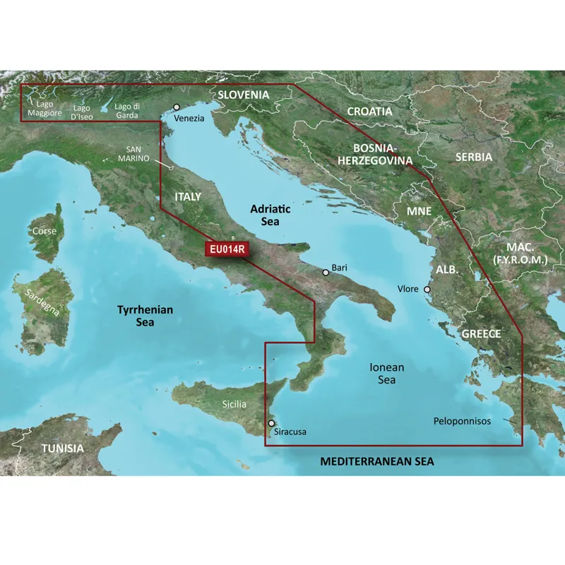 Garmin BlueChart g2 HD Italy, Adriatic Sea HXEU014R