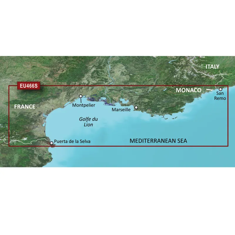 Garmin BlueChart g2 Vision HD Golfe Du Lion-San Remo VEU466S