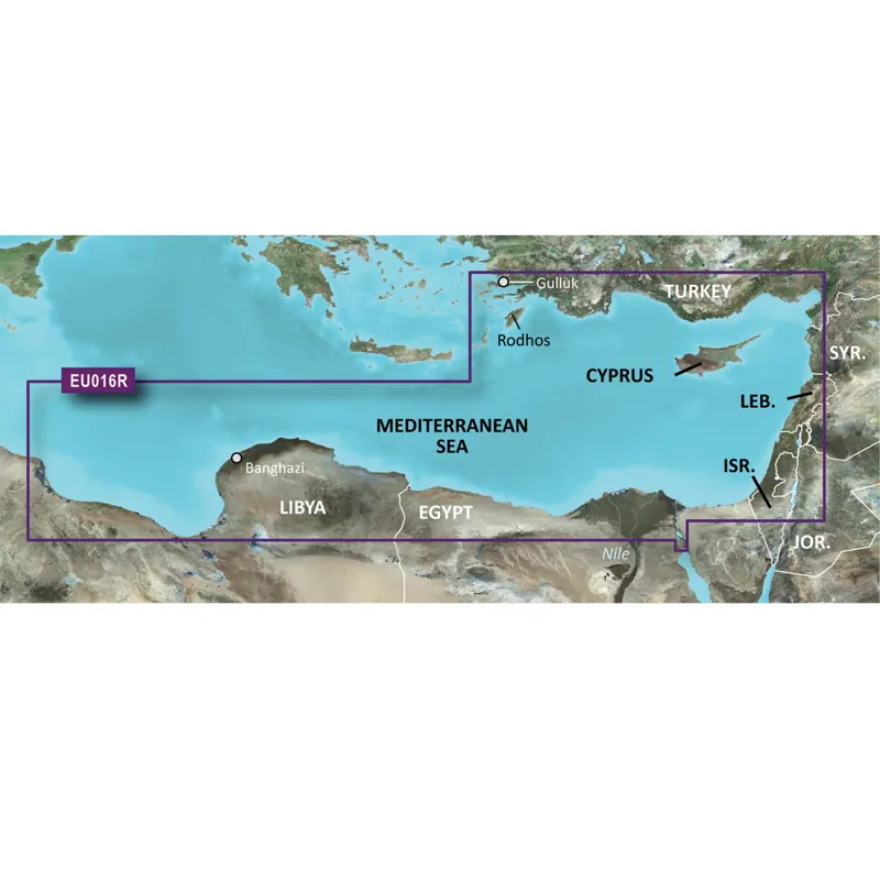 Garmin BlueChart g2 HD Mediterranean Southeast HXEU016R