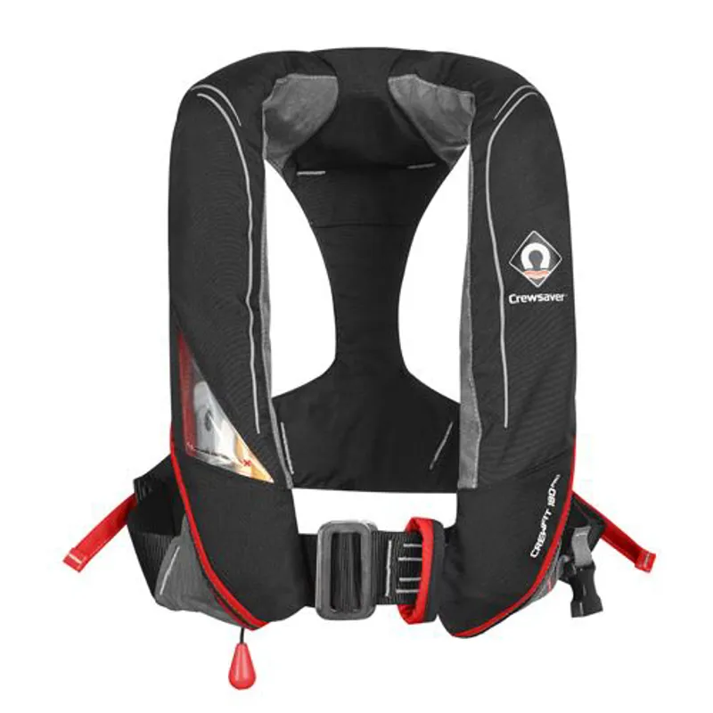 Crewfit 180 Pro Automatic Lifejacket - Black/Red