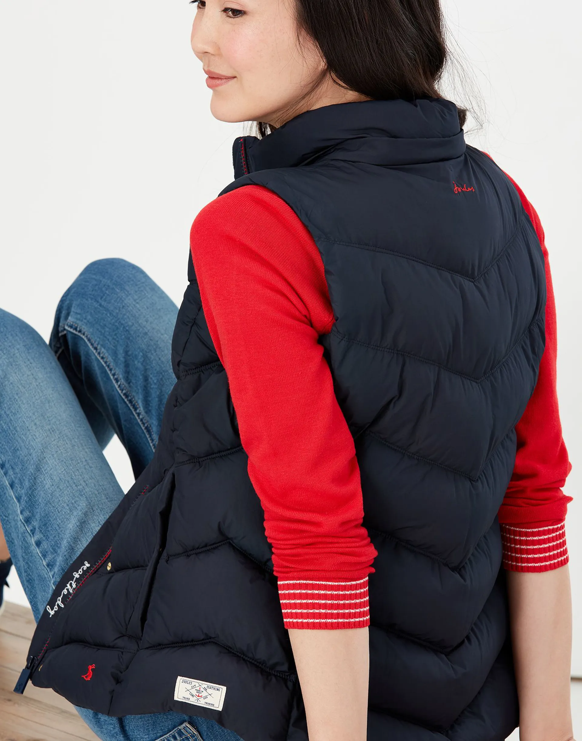 Gilet Primaloft Femme MEDIUM Zip Complet Léger Rembourré Rouge