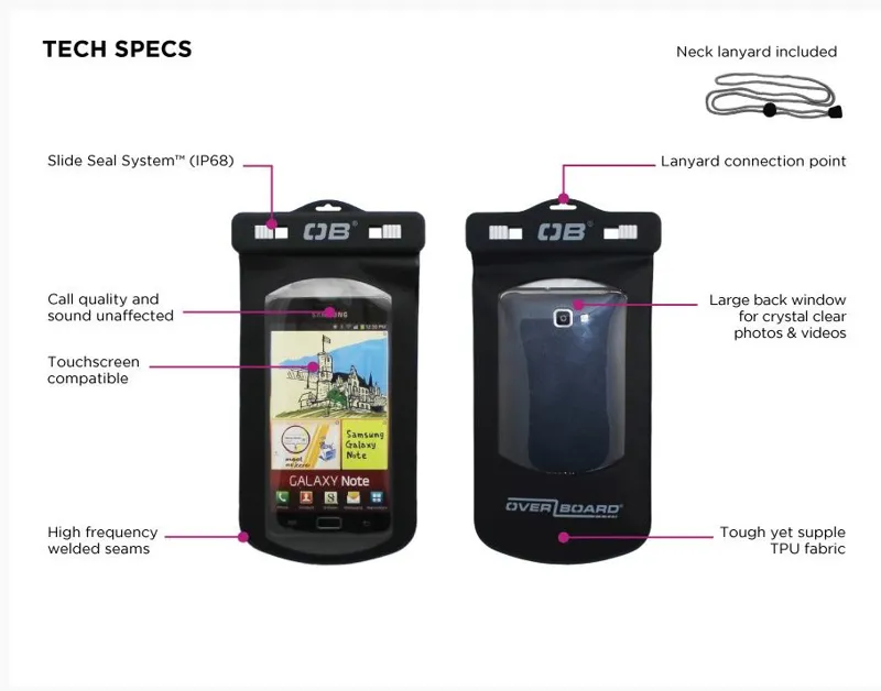 Overboard Waterproof Large Phone Case Black-3