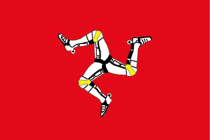 Isle Of Man Courtesy Flag - 30 x 45cm Printed