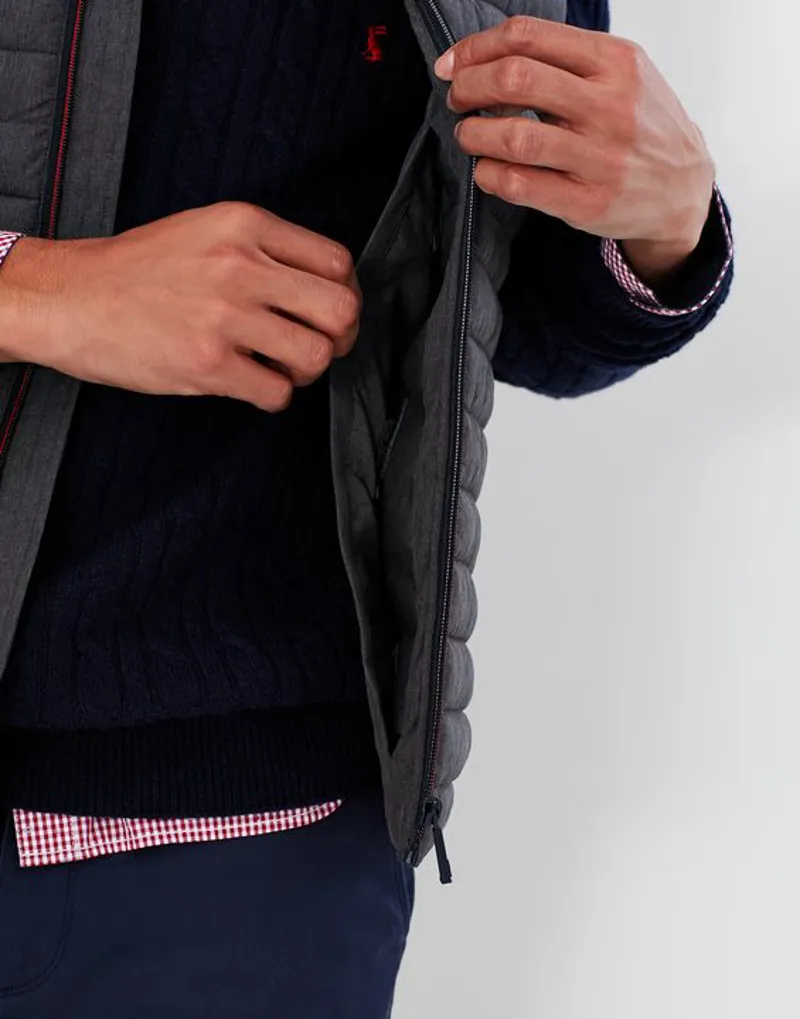 Joules Snug Gilet Grey Marl-2
