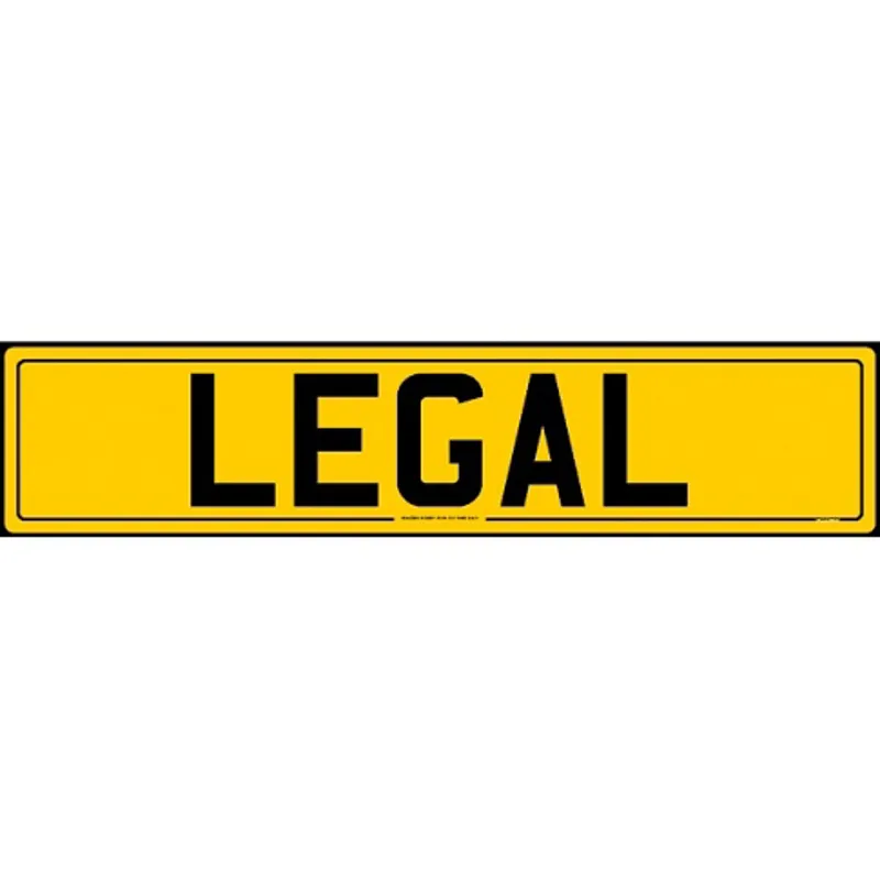 Blank Number Plate Sticker