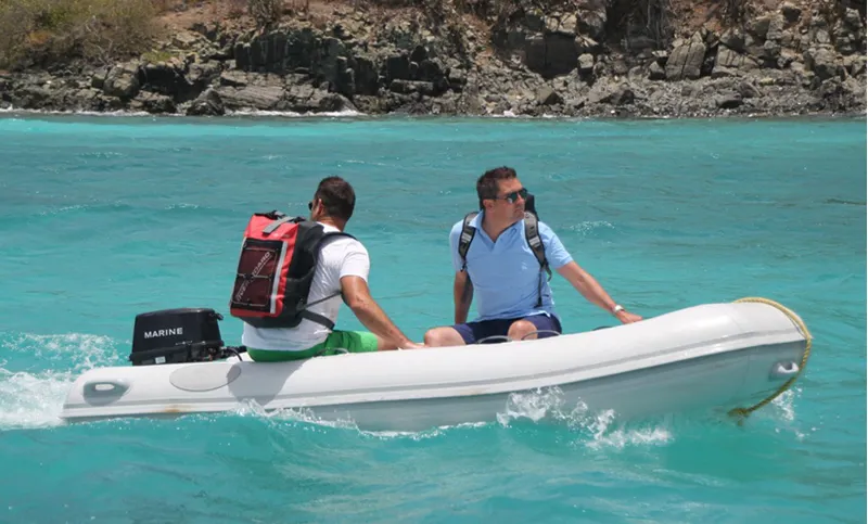 Overboard Pro Sport 30 Litre Waterproof Backpack in Red-4