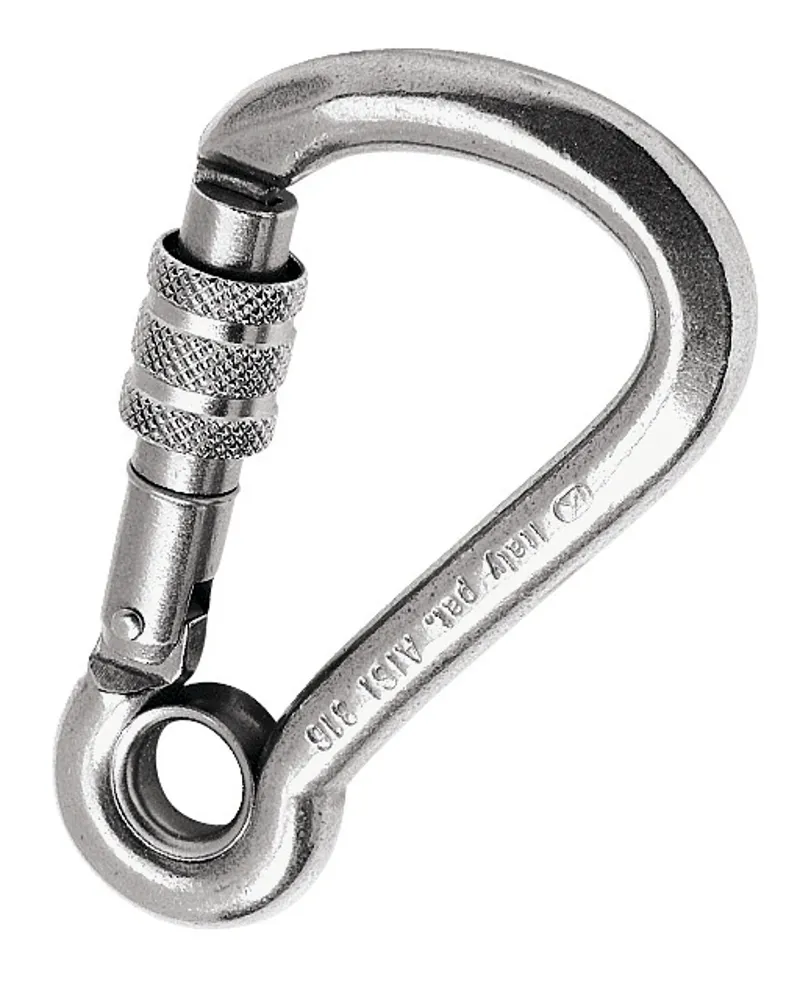 Load Rated Screw Gate Carabiners - Stainless Steel
