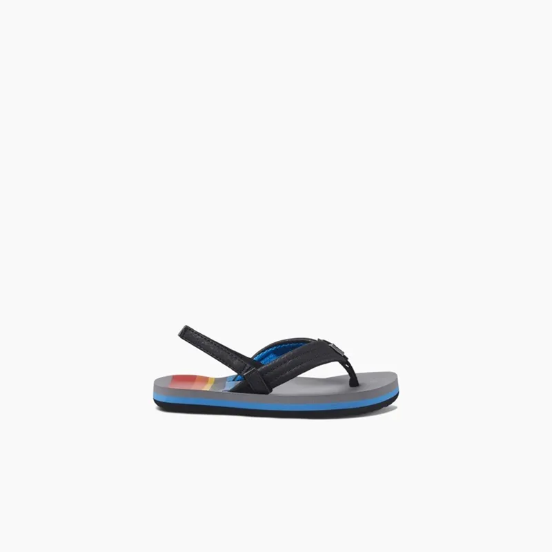 Reef Little Ahi Flip Flops in Grey-1