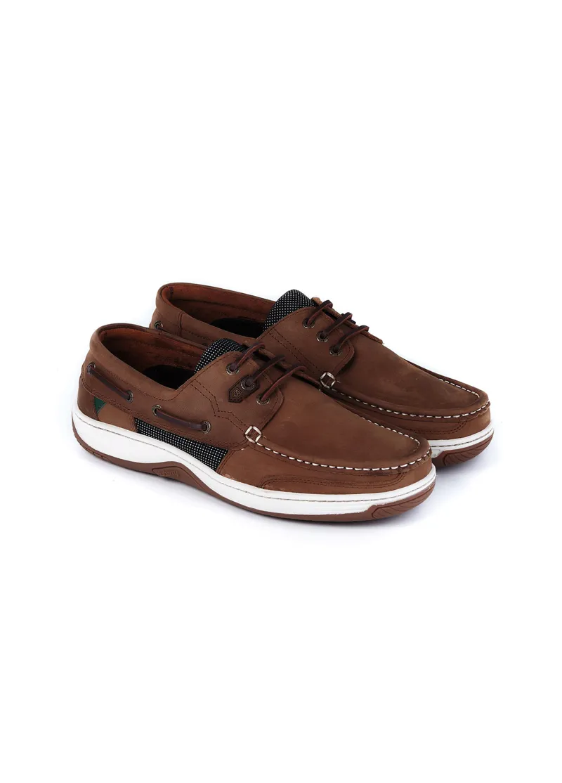 Dubarry Regatta Mens Deck Shoe in Donkey Brown-2