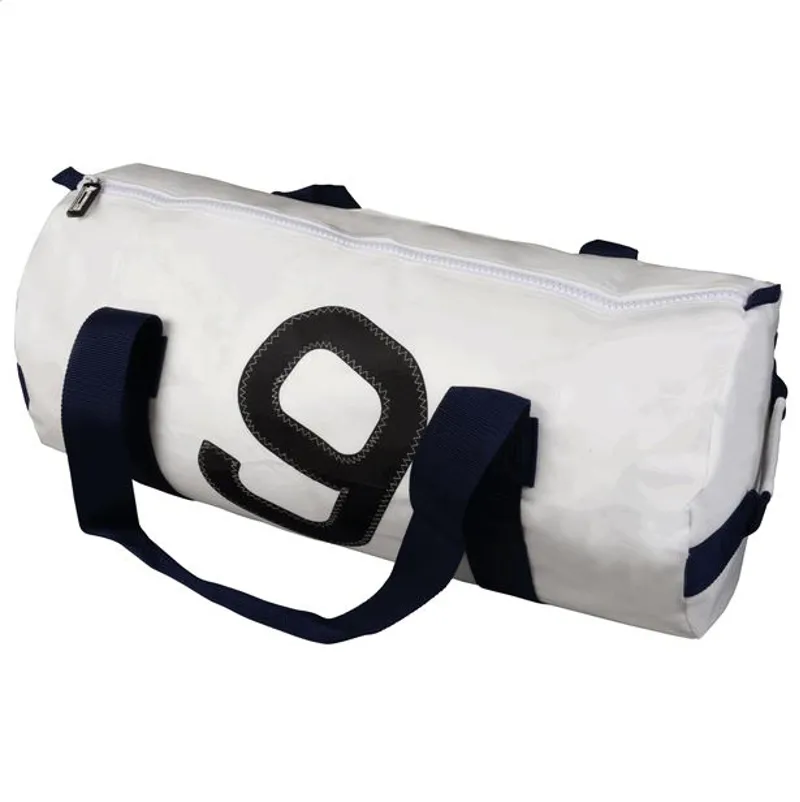Sailcloth Medium Barrel Bag in White