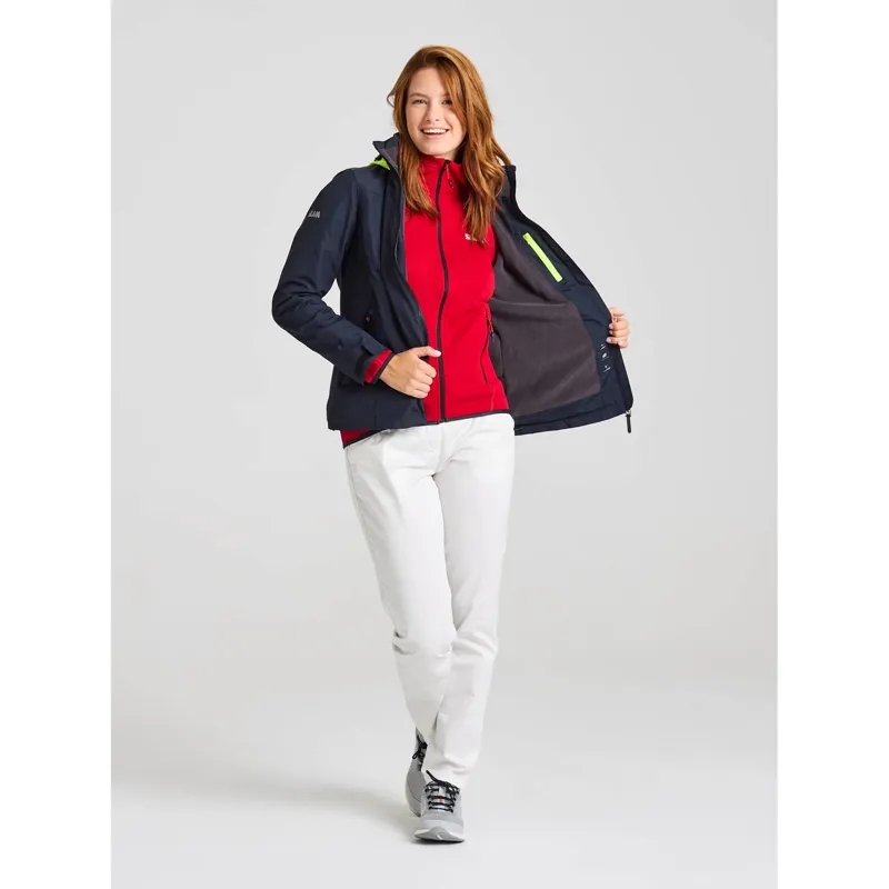 Slam Womens Crew Warm Hooded Jacket Dark Navy-2