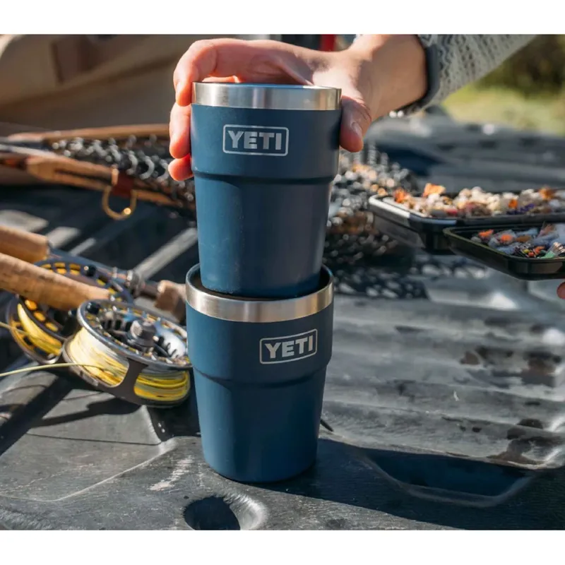 Yeti Rambler 16oz Stackable Olive King Crab-6