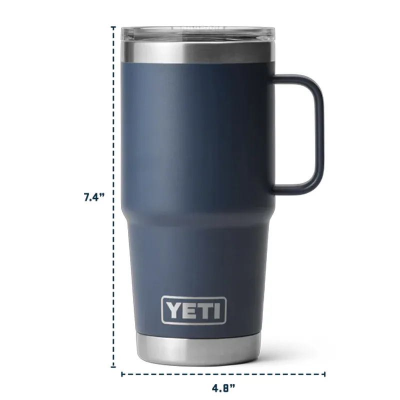 Yeti Rambler Travel Mug 20oz Big Sky Blue-3
