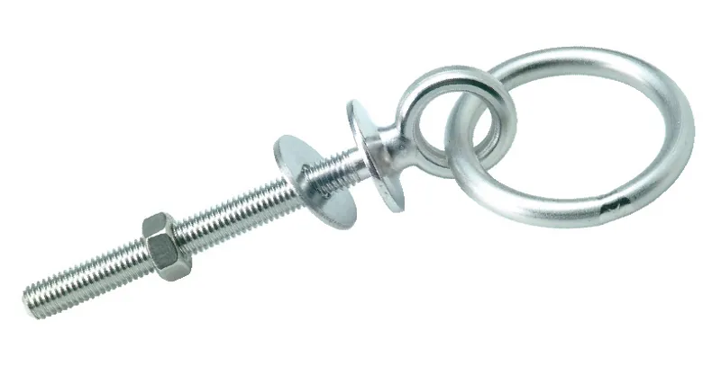 Collared Eye Bolt with Ring - Stainless Steel