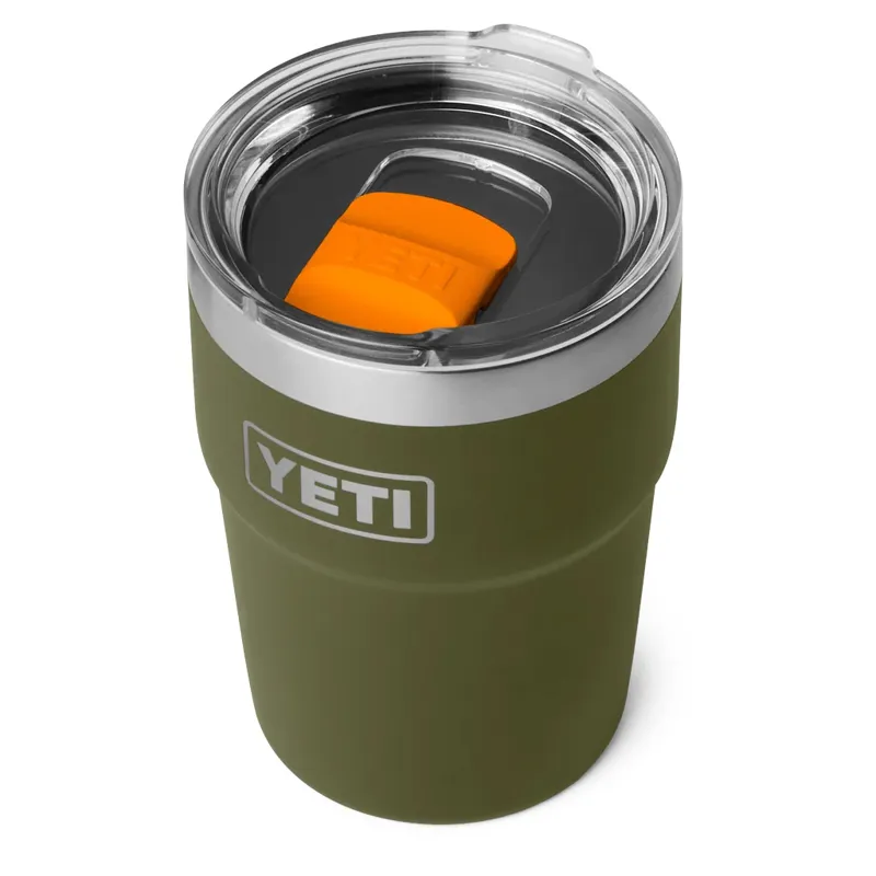 Yeti Rambler 16oz Stackable Olive King Crab-2