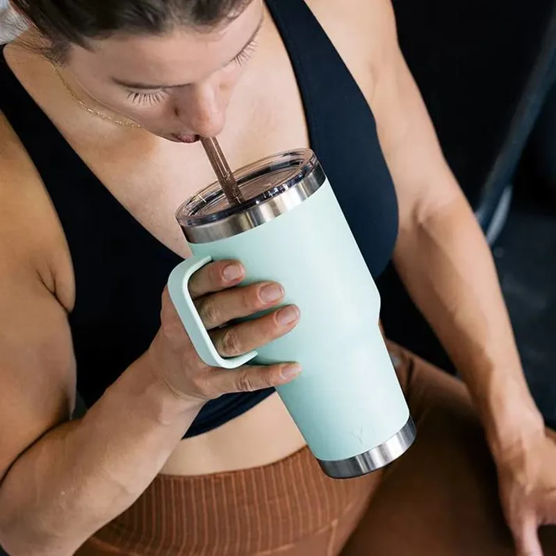 Yeti Rambler 35oz Straw Mug Lowcountry Peach-4