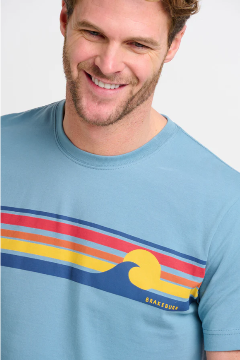 Brakeburn Retro Stripe Wave Tee S-1