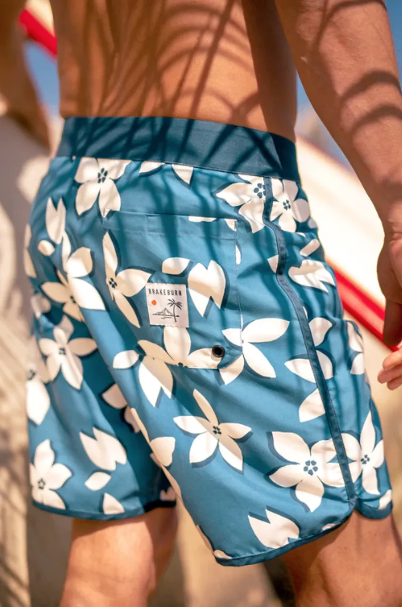 Brakeburn Flowers Broadshorts Blue