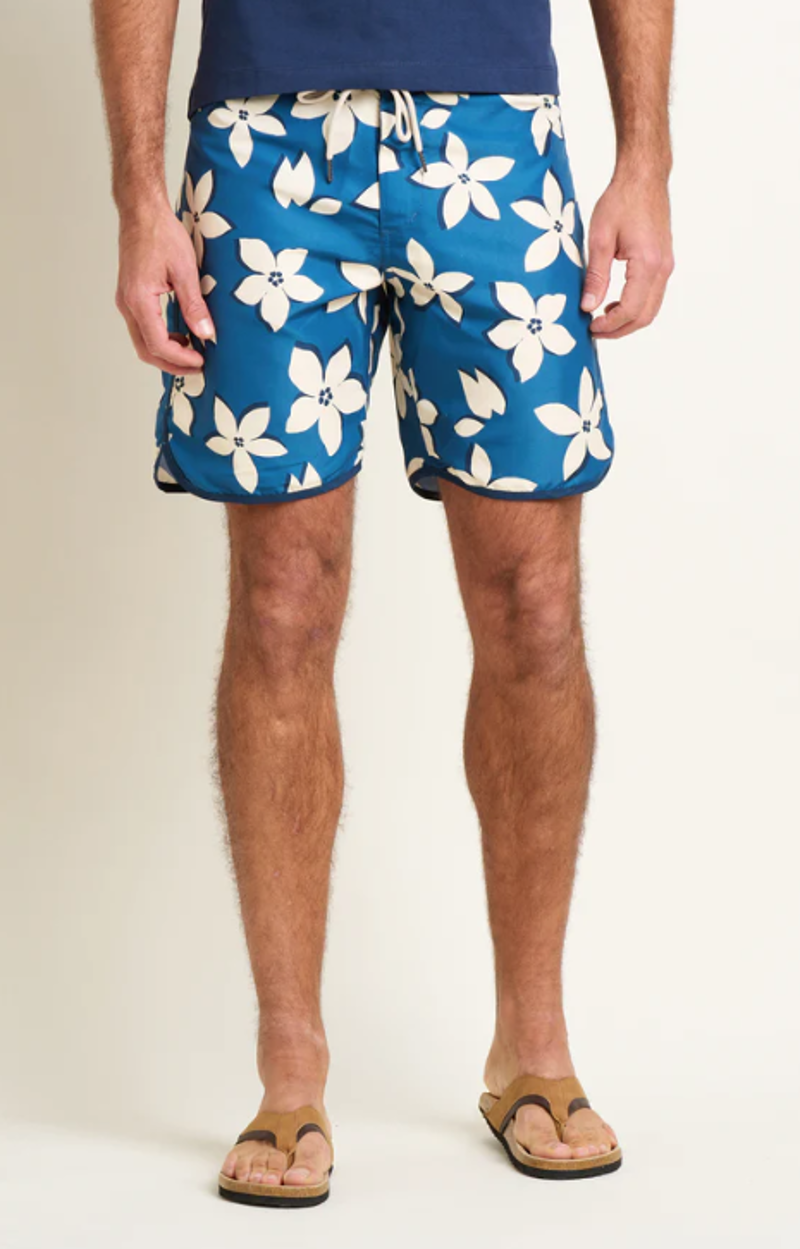 Brakeburn Flowers Broadshorts Blue-1